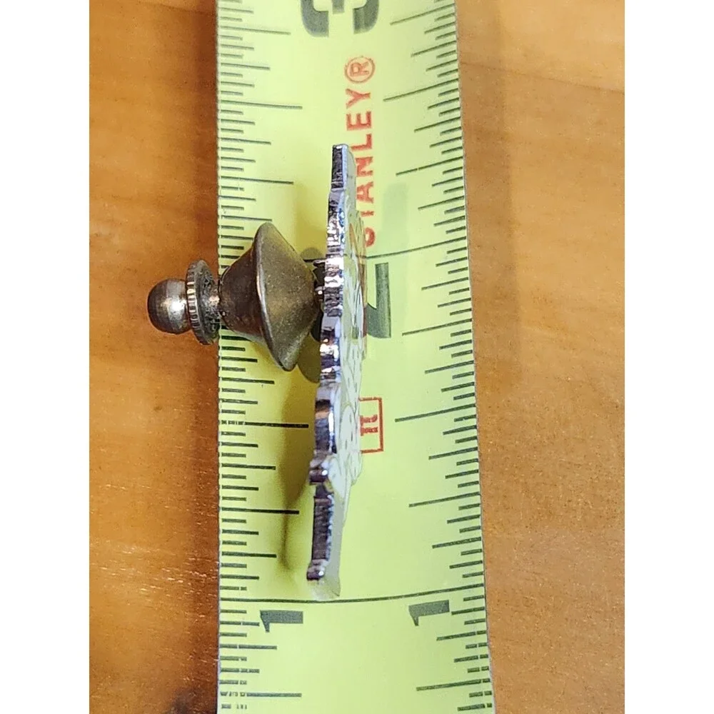 Vtg Firefighter Dalmation On Pole Hat Lapel Tie Pin Fire Dog